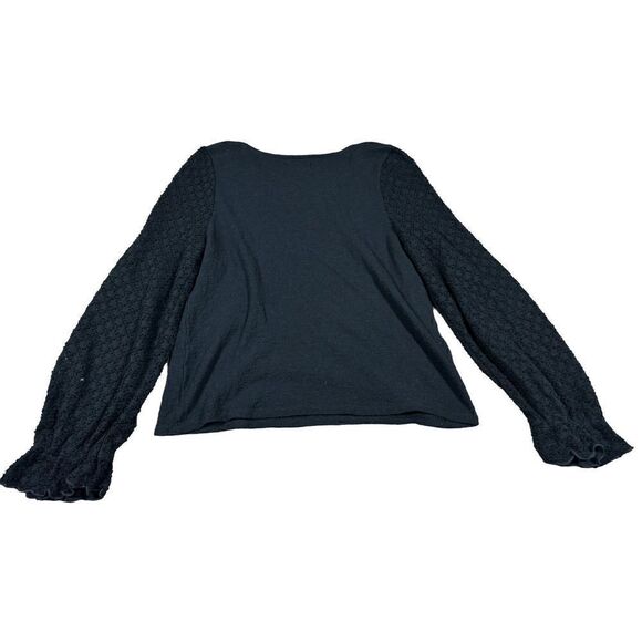 Madewell Jersey Lace Long Sleeve Shirt Small - Picture 6 of 7